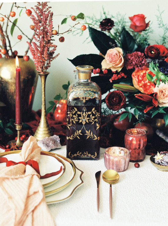Jewel-tone festive holiday party ideas