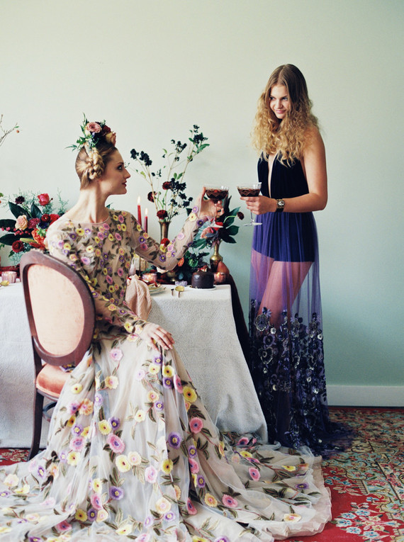 Jewel-tone festive holiday party ideas