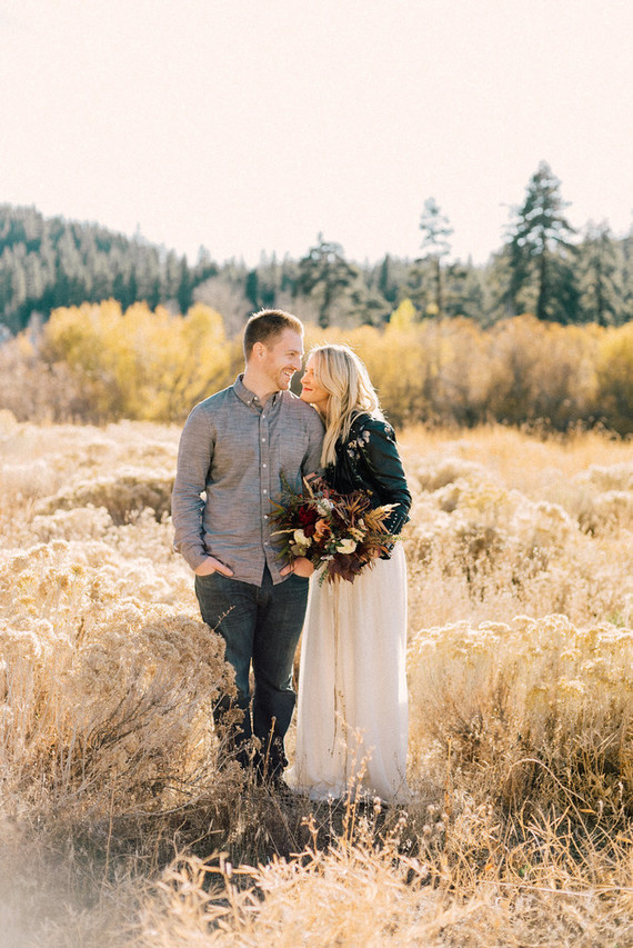 Fall, golden hour engagement photos in Nevada
