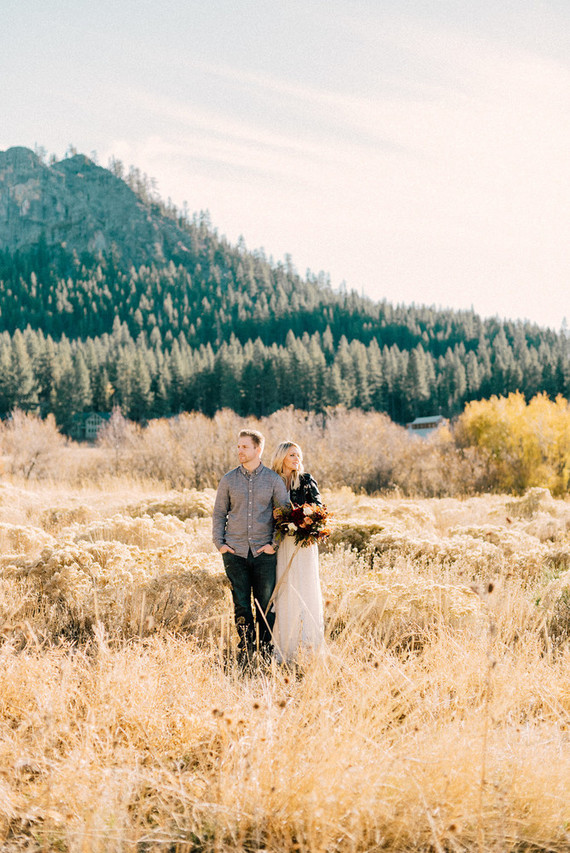 Fall, golden hour engagement photos in Nevada Inspiration
