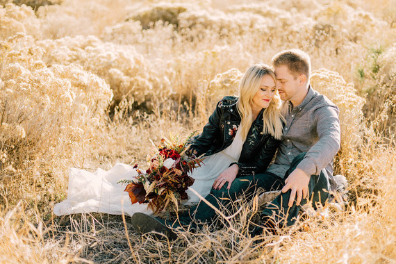Fall, golden hour engagement photos in Nevada