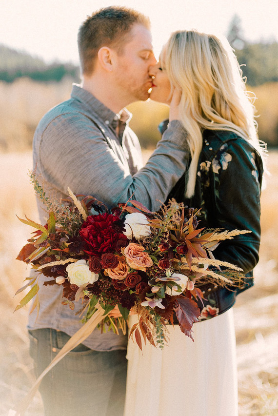 Fall, golden hour engagement photos in Nevada