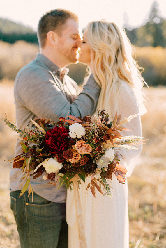 Fall, golden hour engagement photos in Nevada