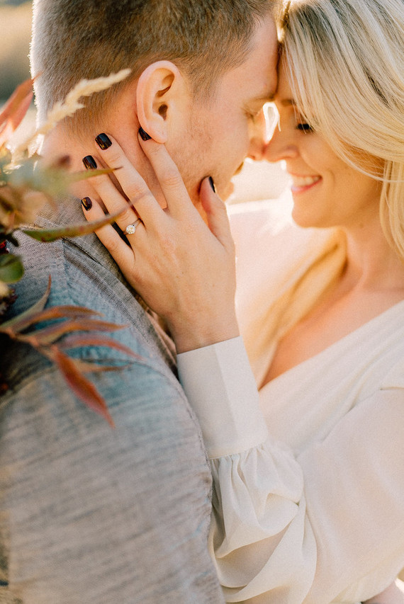 Fall, golden hour engagement photos in Nevada