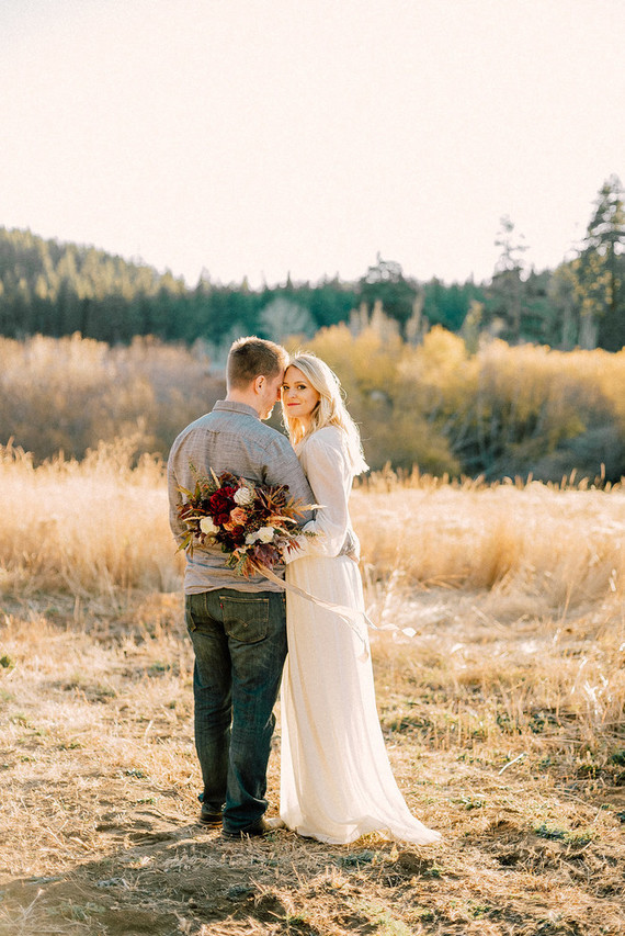 Fall, golden hour engagement photos in Nevada