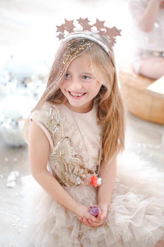 Girly, sparkly NYE party for kids with Beijos Events on 100 Layer Cakelet