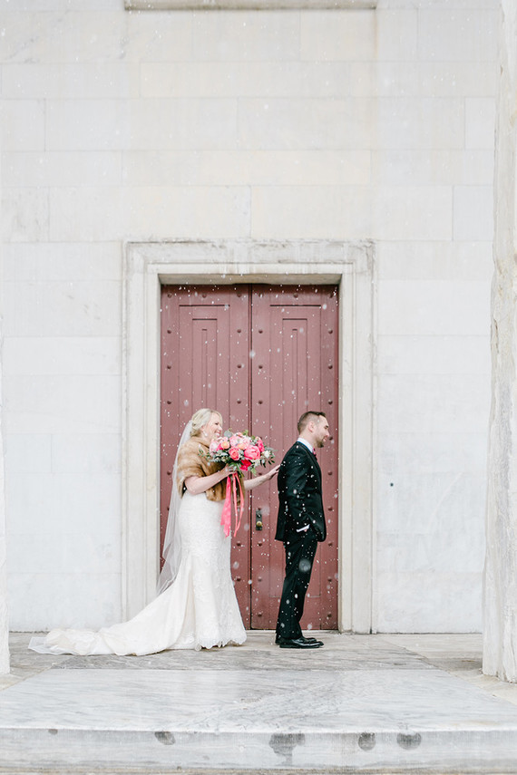 Snowy Christmas wedding at Terrain at Stylers
