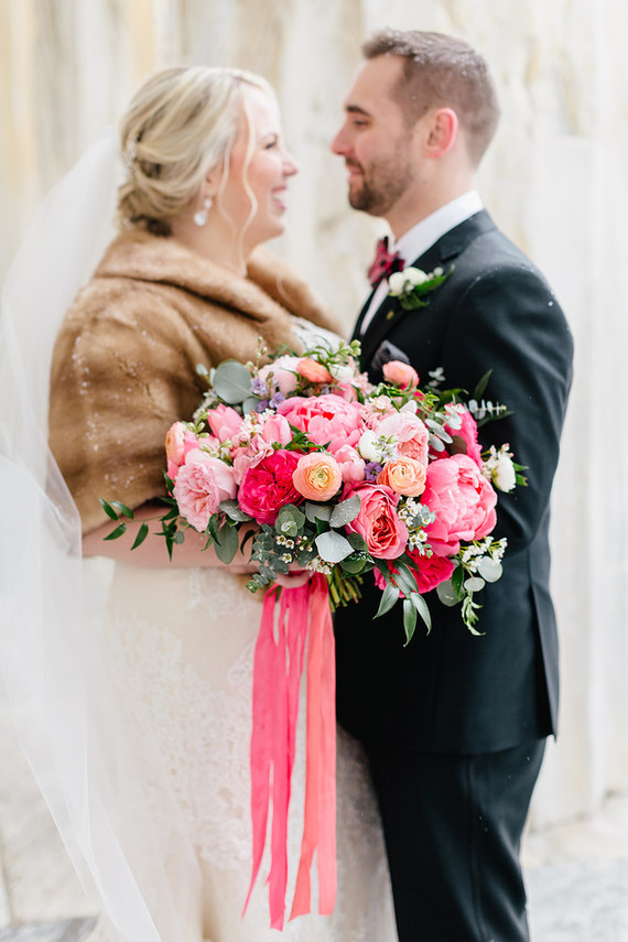 Snowy Christmas wedding at Terrain at Stylers