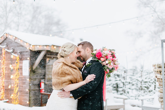 Snowy Christmas wedding at Terrain at Stylers