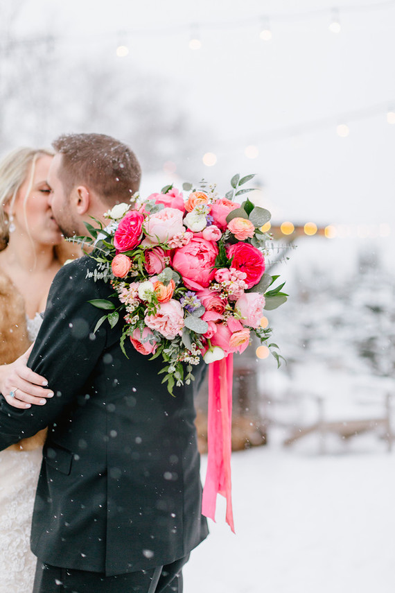 Snowy Christmas wedding at Terrain at Stylers