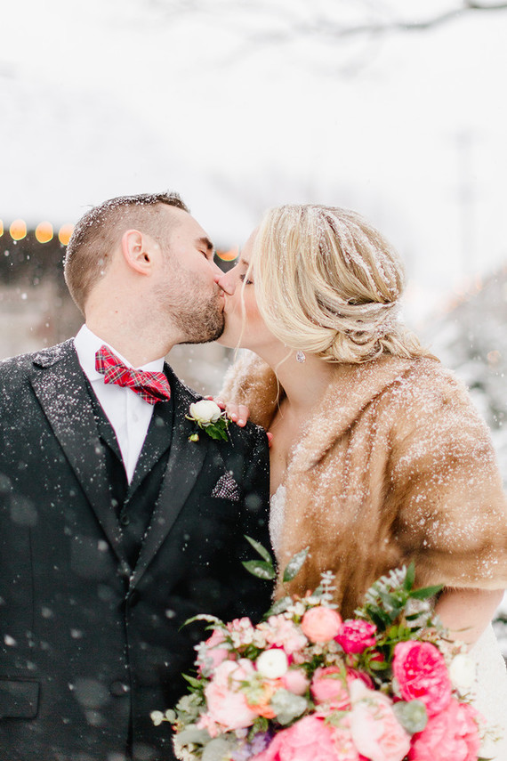 Snowy Christmas wedding at Terrain at Stylers