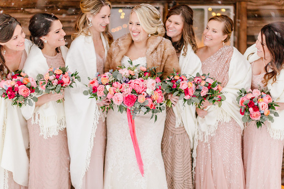 Snowy Christmas wedding at Terrain at Stylers