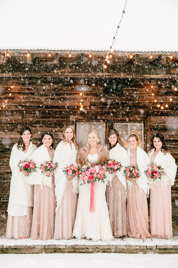Snowy Christmas wedding at Terrain at Stylers