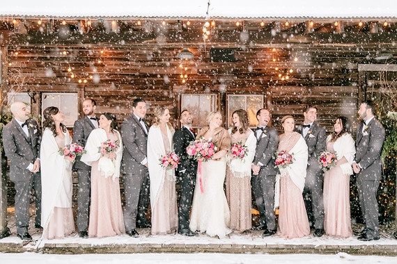 Snowy Christmas wedding at Terrain at Stylers
