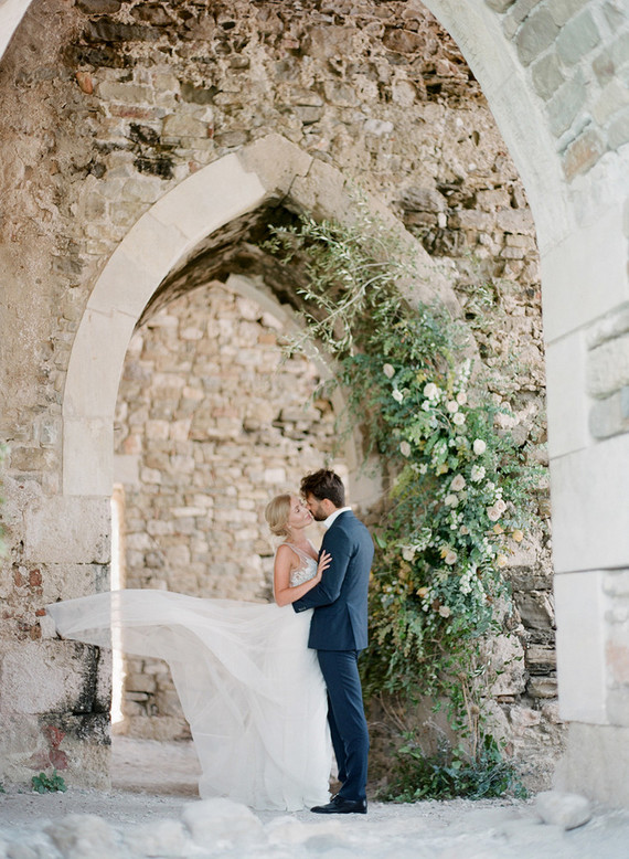Ancient greek castle elopement at Methoni Castle