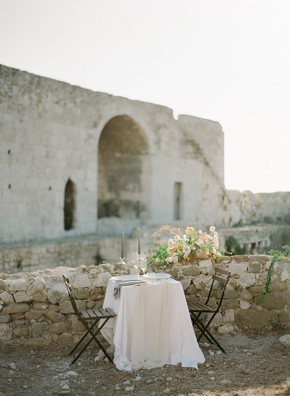 Ancient greek castle elopement at Methoni Castle