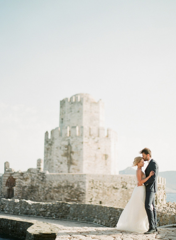 Ancient greek castle elopement at Methoni Castle Inspiration