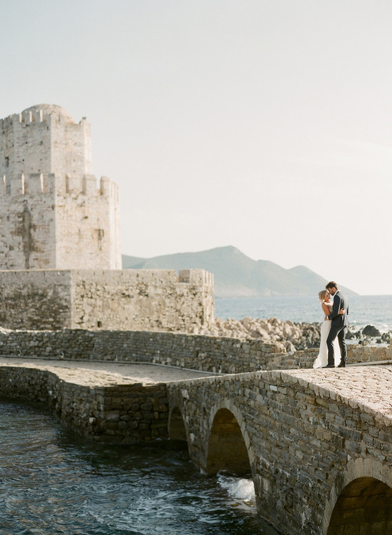 Ancient greek castle elopement at Methoni Castle