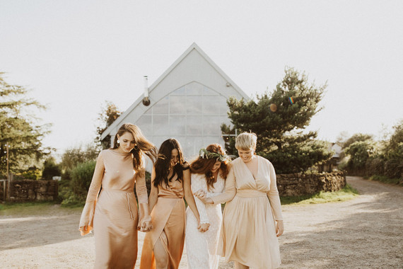 Charming greenhouse wedding reception in on the Isle of Mull in Scotland