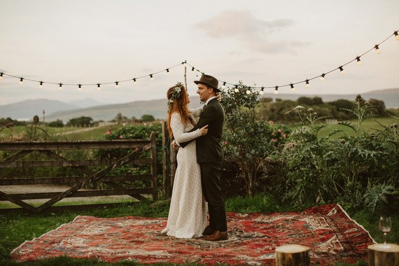 Charming greenhouse wedding reception in on the Isle of Mull in Scotland