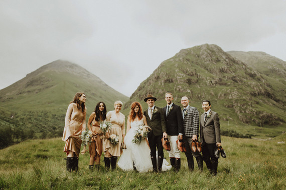 Charming indie Scottish Isle wedding