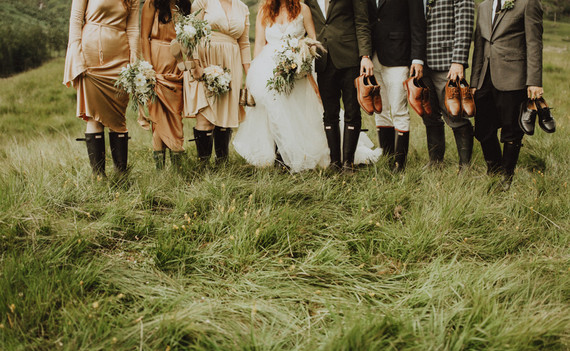 Charming indie Scottish Isle wedding