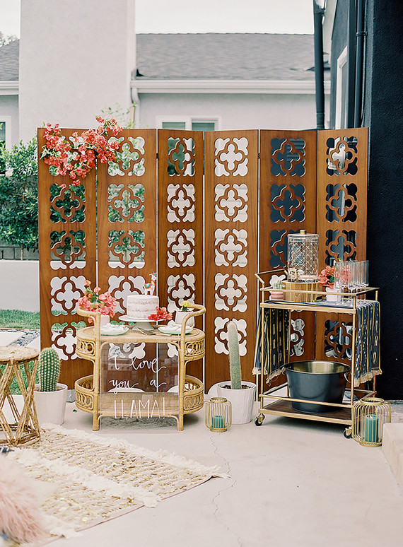 Boho llama baby shower