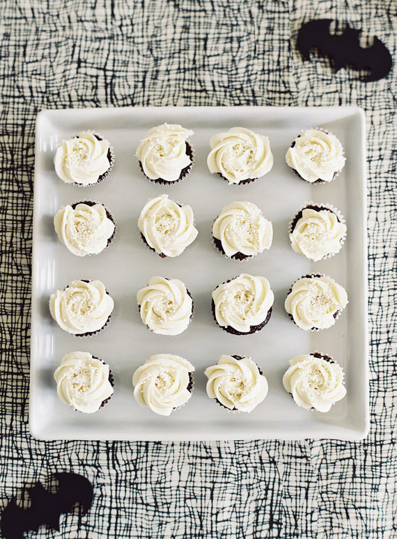 Black and white and pink modern Batman birthday party