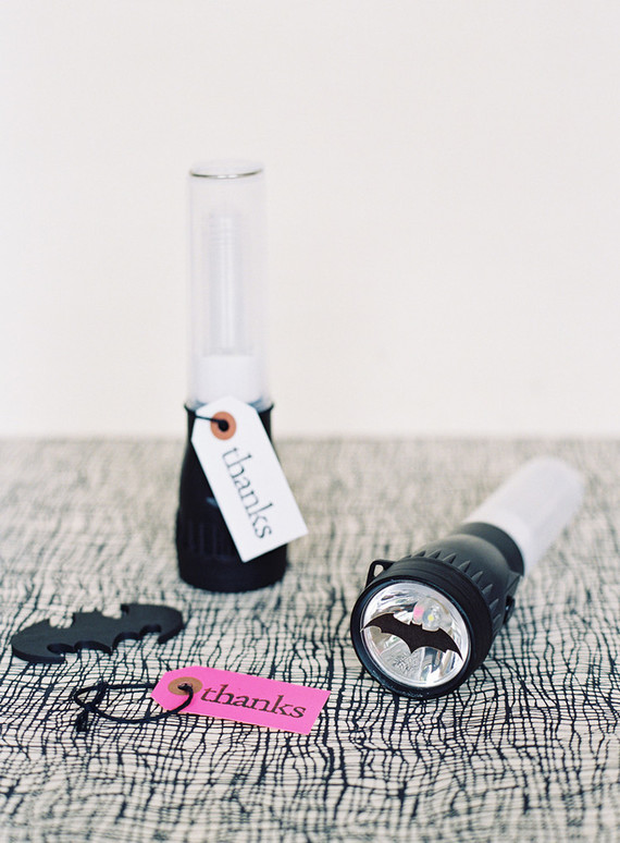 Black and white and pink modern Batman birthday party