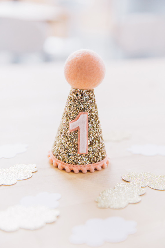 Pink hot air balloon 1st birthday party