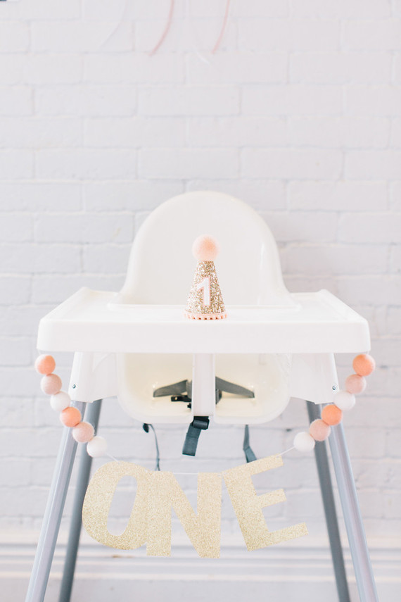 Pink hot air balloon 1st birthday party