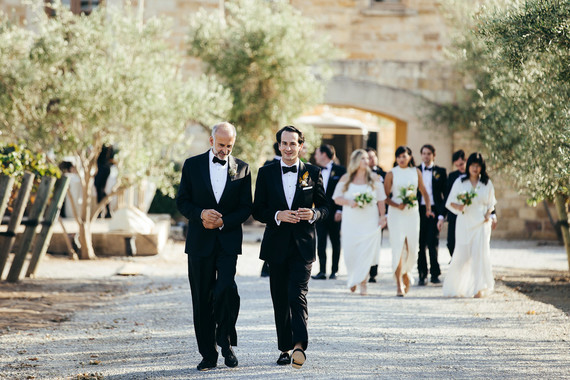 Elegant black and white wedding at Sunstone Winery