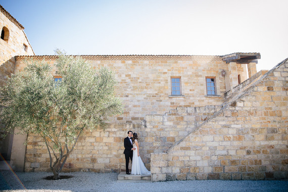 Elegant black and white wedding at Sunstone Winery