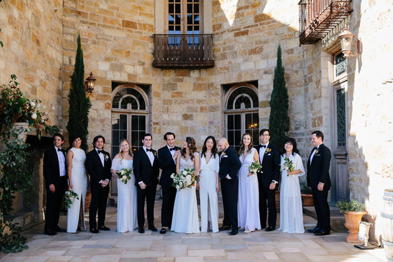 Elegant black and white wedding at Sunstone Winery