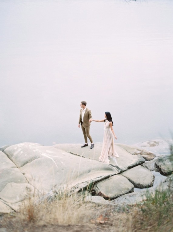 Serene modern Galiano Island wedding inspiration