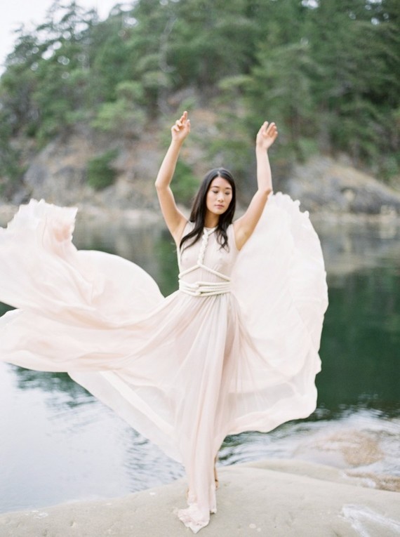 Serene modern Galiano Island wedding inspiration