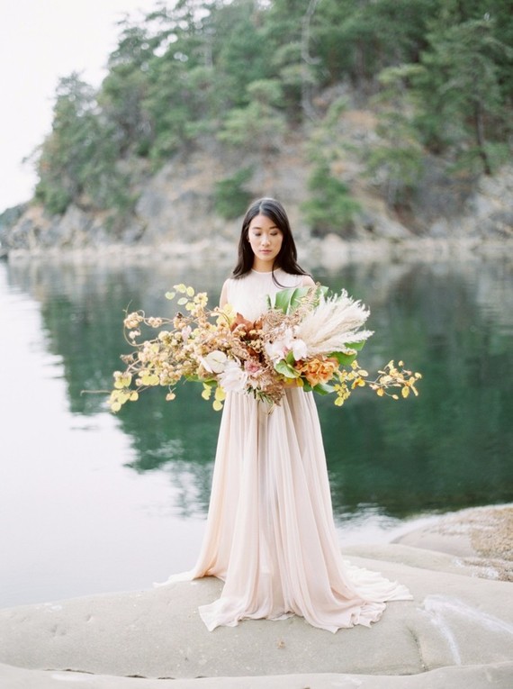 Serene modern Galiano Island wedding inspiration