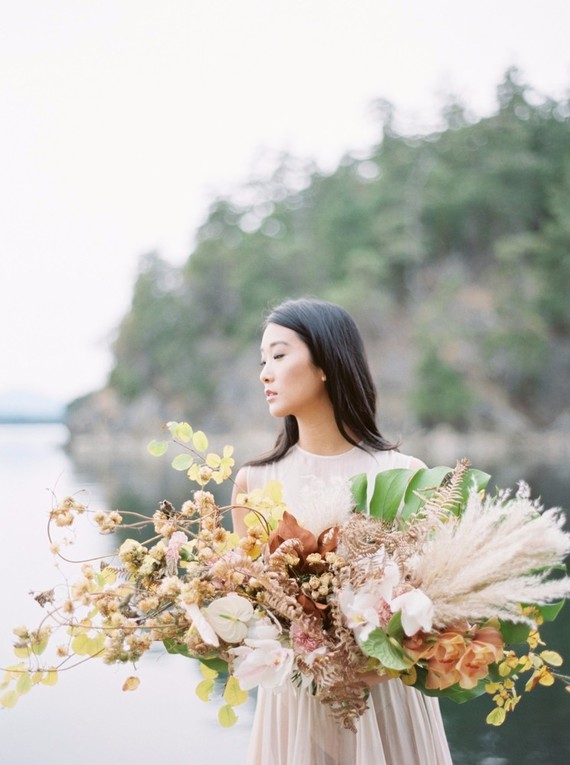 Serene modern Galiano Island wedding inspiration
