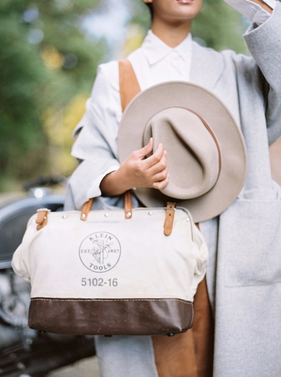 Stylish mod engagement photos on Galiano Island