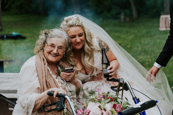 Moody foodie wedding in Edmonton