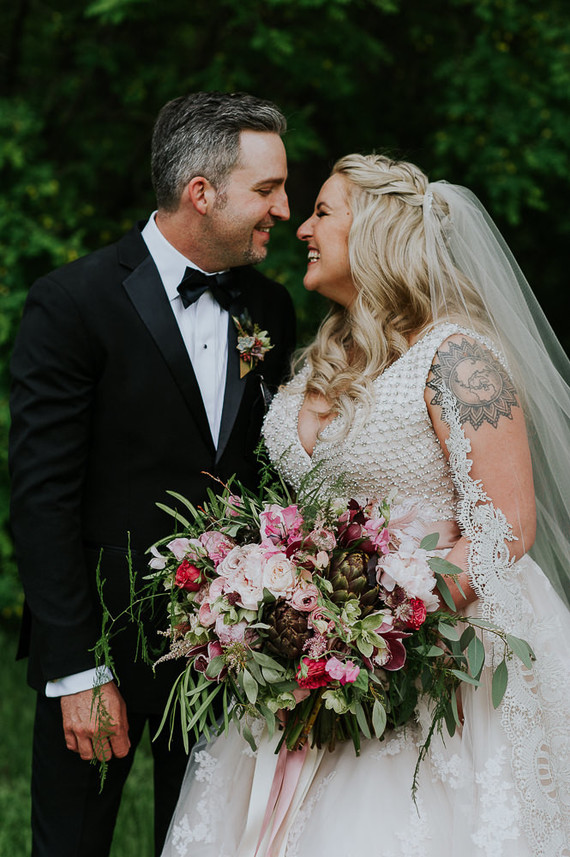 Moody foodie wedding in Edmonton