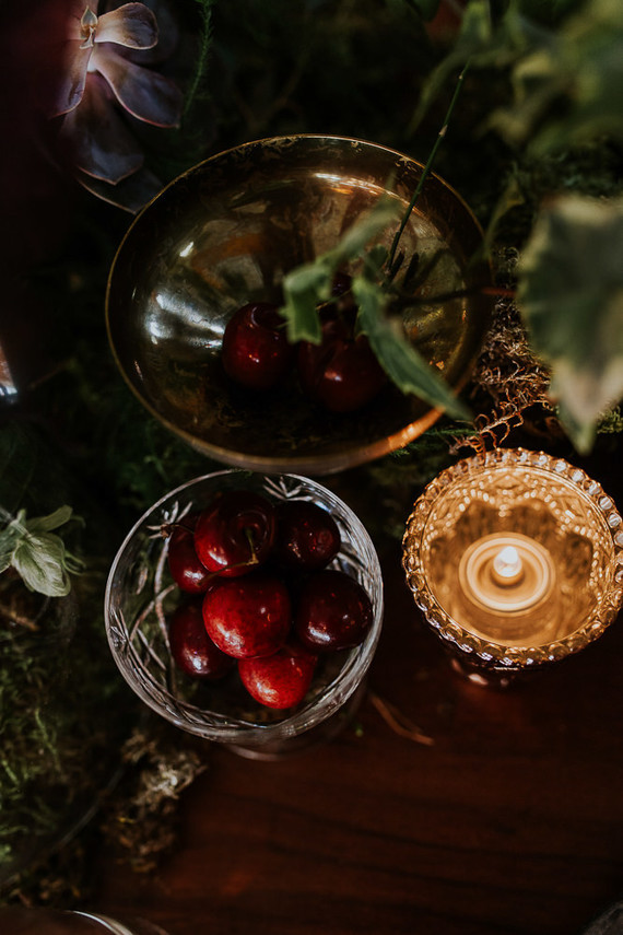 Moody foodie wedding in Edmonton
