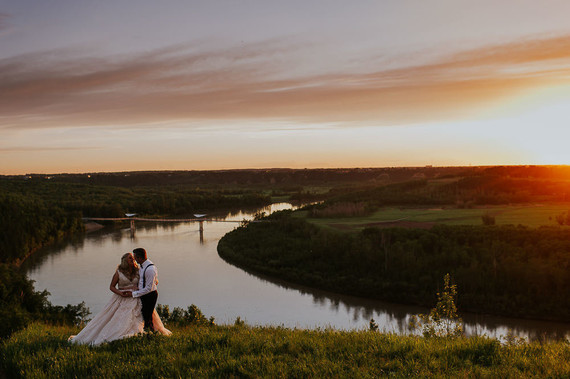 Moody foodie wedding in Edmonton