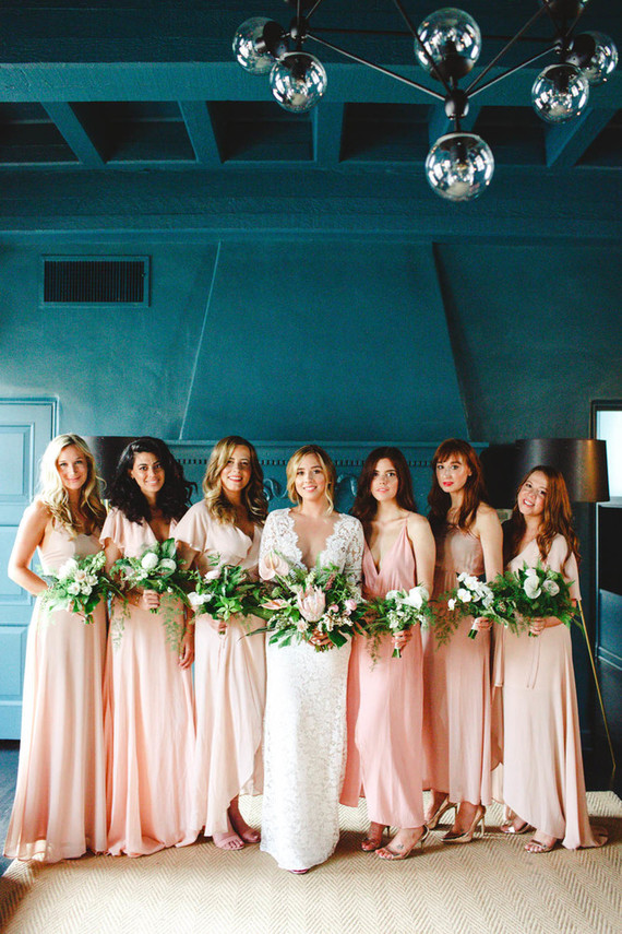 blush bridesmaid dresses