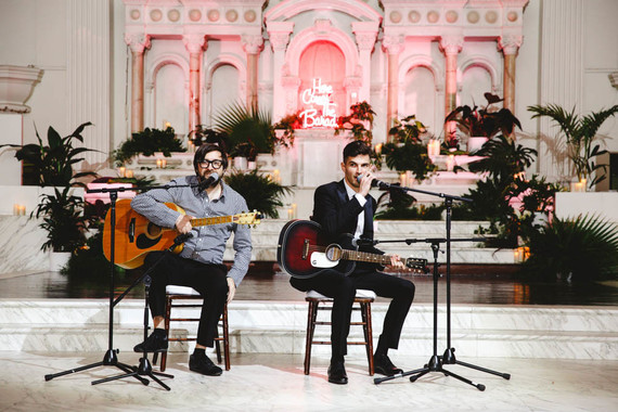 Modern jewel tone wedding at Vibiana in DTLA