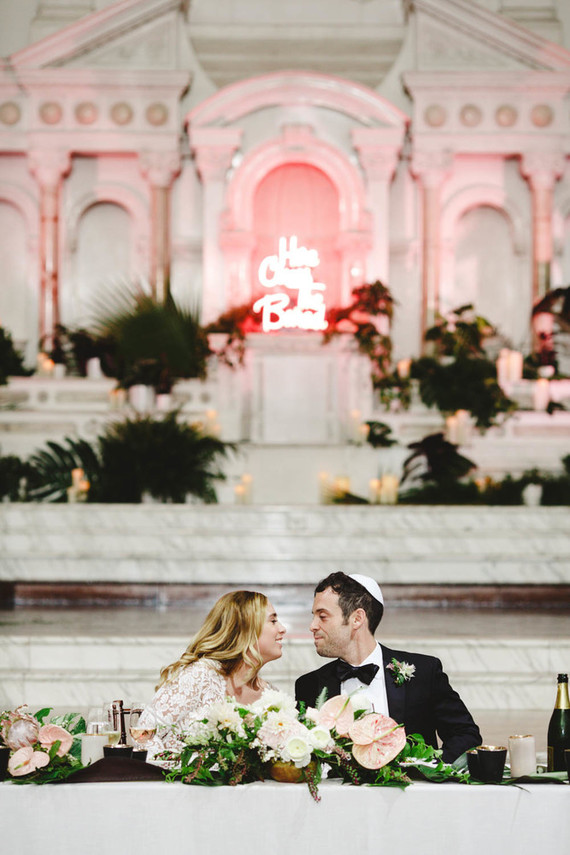 Modern jewel tone wedding at Vibiana in DTLA