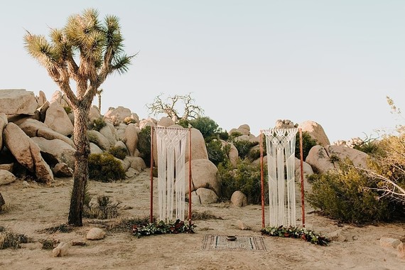 Bohemian road trip elopement ideas in Joshua Tree
