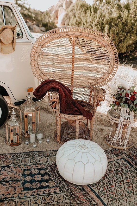 Bohemian road trip elopement ideas in Joshua Tree