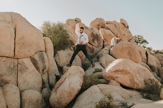 Bohemian road trip elopement ideas in Joshua Tree