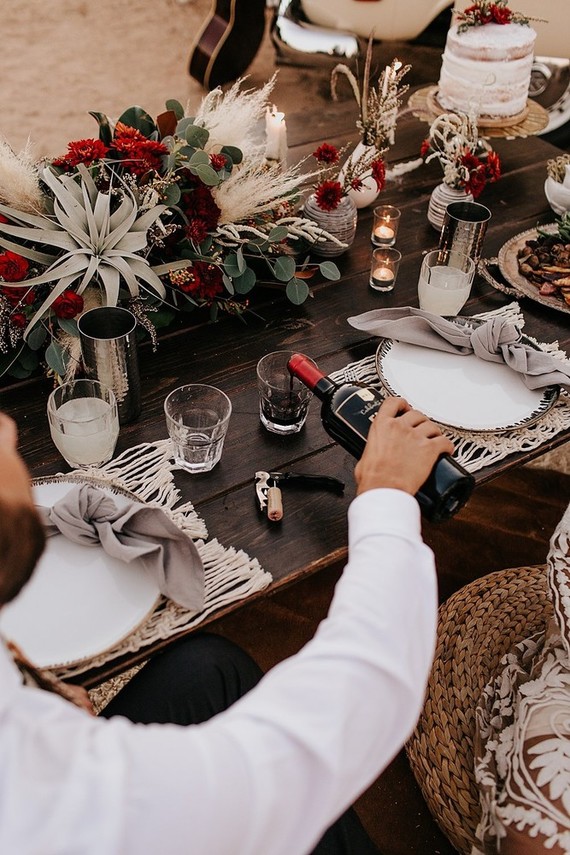 Bohemian road trip elopement ideas in Joshua Tree